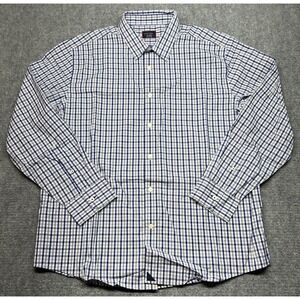 UNTUCKit Almaden Shirt Mens 2XL Regular Blue Gray Check Cotton Button Up New